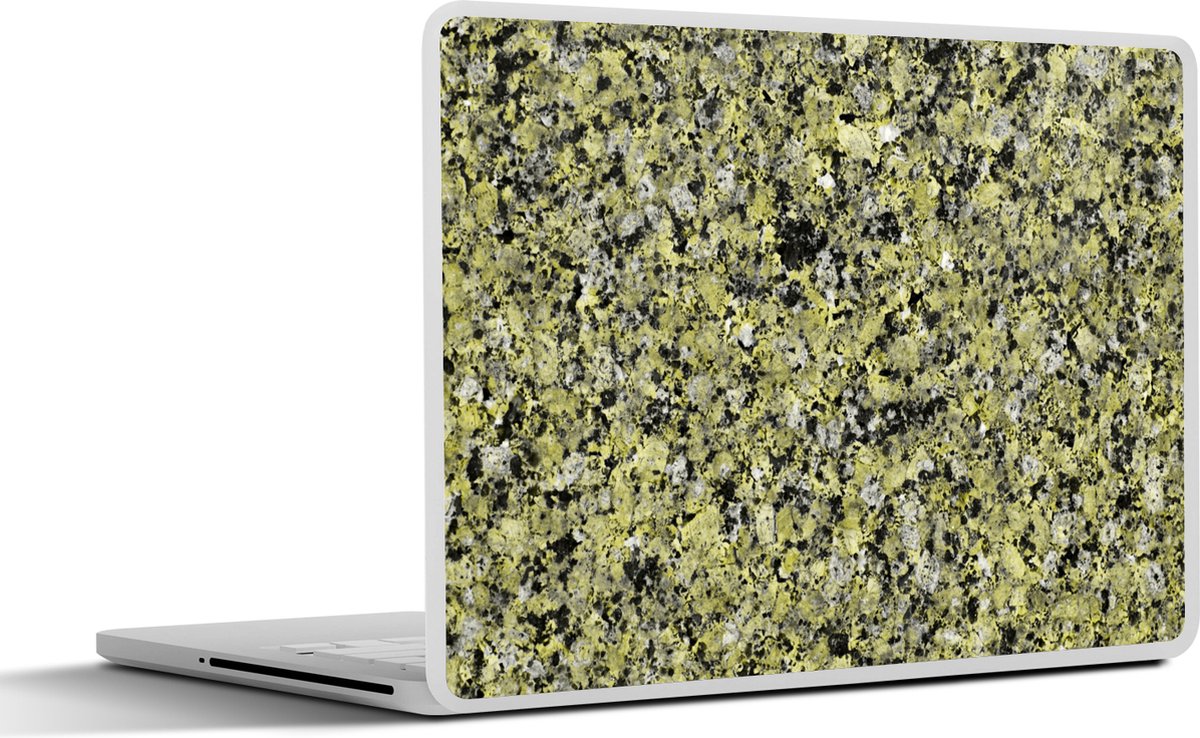 Laptop sticker - 11.6 inch - Zwart - groen - Kristallen - Graniet print - 30x21cm - Laptopstickers - Laptop skin - Cover