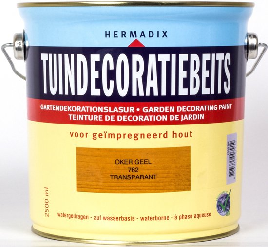 Hermadix Tuindecoratiebeits Transparant 762 Oker Geel - 2.5 l