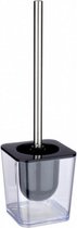 toiletborstel met houder Candy 11,5 x 39 cm transparant