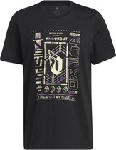 adidas Dame Knockout Shirt Heren - sportshirts - zwart - maat M