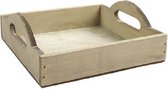 dienblad Mirela 13,5 x 13,5 x 6,4 cm hout grijs