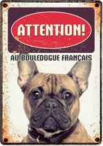 waakbord hond Bouledogue Francais 21 x 14,8 cm (FR)