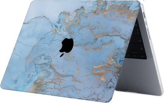 Lunso - pochette de protection - MacBook Pro 14 pouces (2021) - Marble Ariel