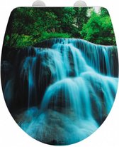 WC-bril Waterval 39 x 45 cm acryl blauw/groen/wit