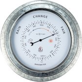 barometer Orchid 22 cm staal grijs/wit