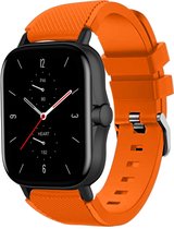 Siliconen Smartwatch bandje - Geschikt voor  Amazfit GTS 2 siliconen bandje - oranje - Strap-it Horlogeband / Polsband / Armband