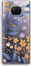 Case Company® - Xiaomi Mi 10T Lite hoesje - Flowers with blue leaves - Soft Cover Telefoonhoesje - Bescherming aan alle Kanten en Schermrand