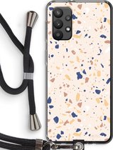 Case Company® - Samsung Galaxy A32 4G hoesje met Koord - Terrazzo N°23 - Telefoonhoesje met Zwart Koord - Bescherming aan alle Kanten en Over de Schermrand