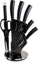 messenset Carbon Pro acryl/RVS zwart 8-delig