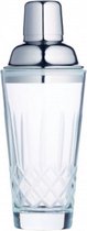 cocktailshaker 350 ml glas transparant/zilver