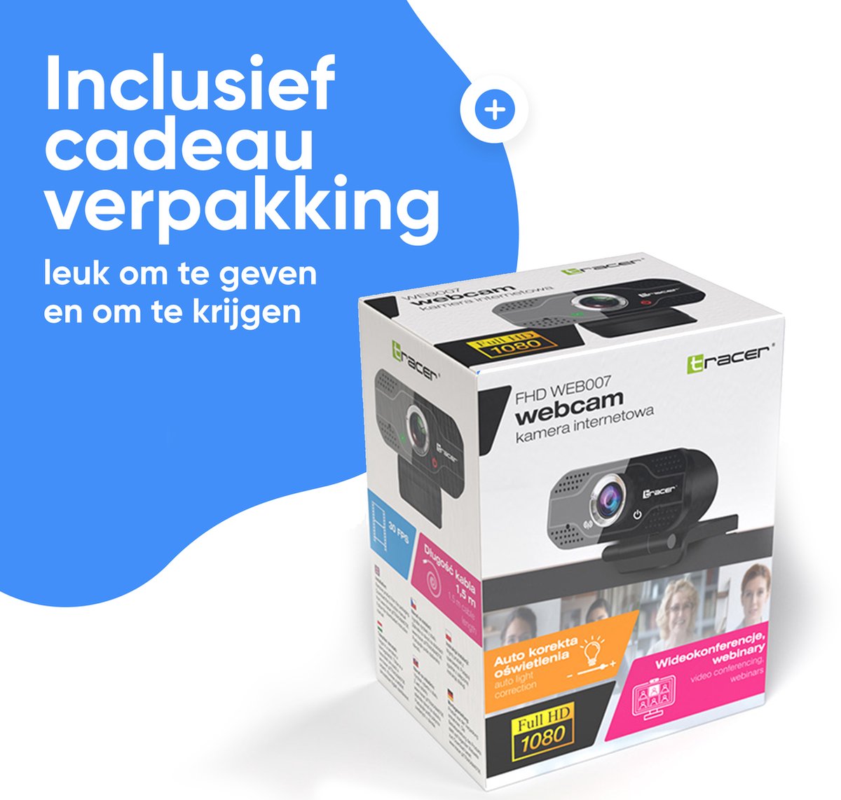 Webcam Full HD met microfoon - compact en betaalbaar thumbnail 8