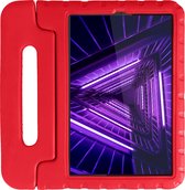 Hoes Geschikt voor Lenovo Tab M10 FHD Plus 2nd Gen Hoes Kinder Hoesje Kids Case Kinderhoes Shockproof - Hoesje Geschikt voor Lenovo Tab M10 FHD Plus (2e Gen) Hoesje Kidscase - Rood