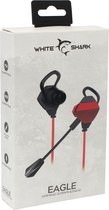 White Shark EAGLE hoofdtelefoon/headset Bedraad In-ear Gamen Zwart, Rood