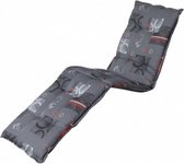 ligbedkussen Bob 200 x 65 cm katoen/polyester grijs