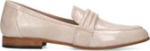 Manfield - Dames - Beige lakleren loafers met gladde band - Maat 40