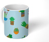 Mok - Koffiemok - Planten - Cactus - Huisplant - Patronen - Mokken - 350 ML - Beker - Koffiemokken - Theemok
