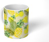 Mok - Koffiemok - Waterverf - Ananas - Patronen - Mokken - 350 ML - Beker - Koffiemokken - Theemok