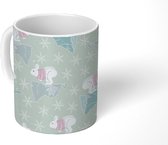 Mok - Patronen - Meisjes - Konijn - Kind - Mokken - 350 ML - Beker - Uitdeelcadeautjes