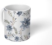 Mok - Patronen - Winter - Bloemen - Mokken - 350 ML - Beker - Uitdeelcadeautjes