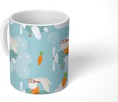 Mok - Patroon - Pasen - Vliegtuig - 350 ML - Beker - Uitdeelcadeautjes