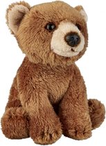 Pluche bruine beer knuffel 15 cm - Beren knuffels - Speelgoed teddybeer knuffeldieren/knuffelbeest