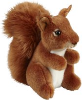 Pluche knuffel dieren Rode Eekhoorn van 18 cm - Speelgoed eekhoorns knuffels - Leuk als cadeau voor kinderen