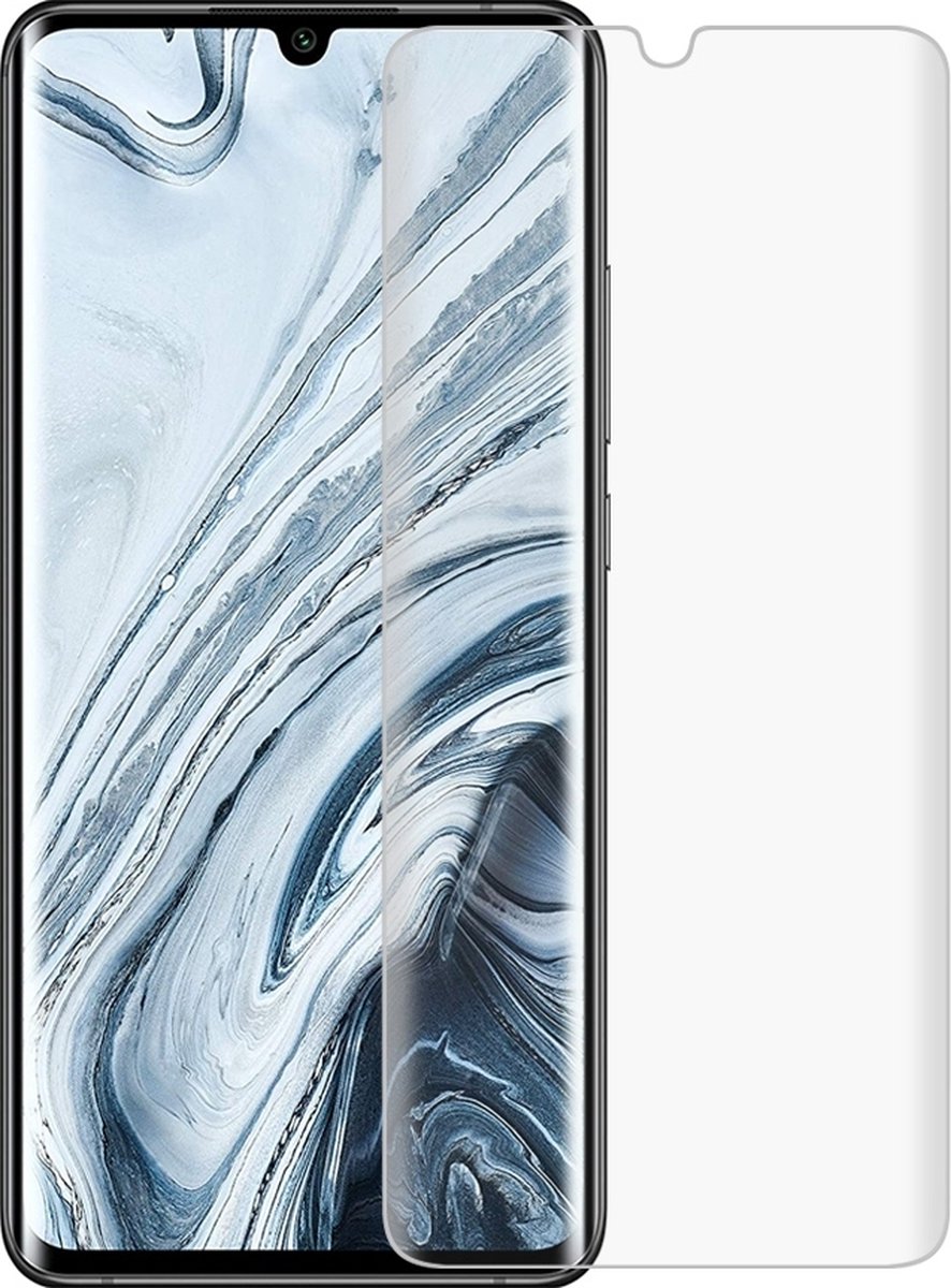 Mobigear Screenprotector geschikt voor Xiaomi Mi Note 10 Glazen | Mobigear Curved Screenprotector