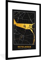 Fotolijst incl. Poster - Kaart - Plattegrond - Stadskaart - Ketelmeer - Goud - 60x90 cm - Posterlijst