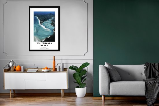 Cadre photo avec affiche - Australie - Plage - Mer - 60x90 cm - Cadre pour affiche