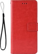 Mobigear Telefoonhoesje geschikt voor Sony Xperia 1 II Hoesje | Mobigear Wallet Bookcase Portemonnee | Pasjeshouder voor 3 Pasjes | Telefoonhoesje voor Pinpas / OV Kaart / Rijbewijs - Rood