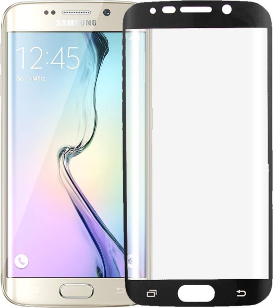Mobigear - Screenprotector geschikt voor Samsung Galaxy S6 Edge | Mobigear Premium Screenprotector Folie - Case Friendly - Zwart