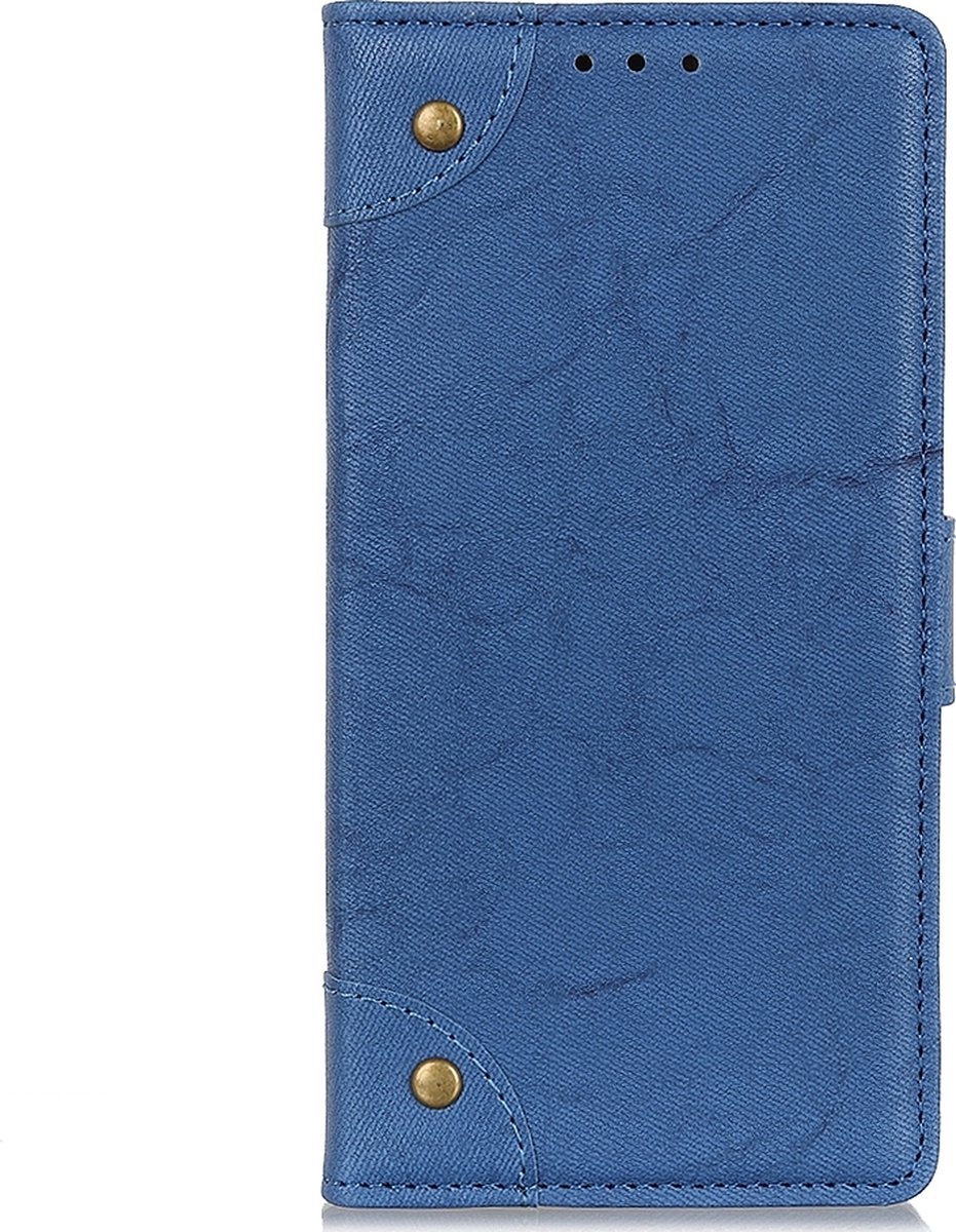 Mobigear Telefoonhoesje geschikt voor Sony Xperia L4 Hoesje | Mobigear Ranch Bookcase Portemonnee | Pasjeshouder voor 3 Pasjes | Telefoonhoesje voor Pinpas / OV Kaart / Rijbewijs - Blauw