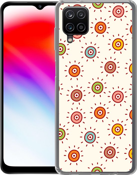 Coque Samsung Galaxy A12 - Motifs - Soleil - Pois - Fille - Kids - Enfants - Coque de téléphone en Siliconen