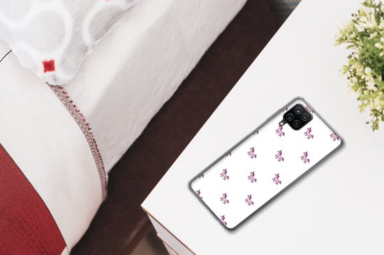 Coque Samsung Galaxy A12 - Fille - Unicorn - Rose - Motifs - Fille - Enfant - Enfants - Coque de téléphone en Siliconen