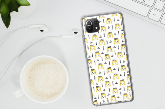 Telefoonhoesje Geschikt voor Xiaomi 11T hoesje - Meisjes - Prinses - Kroon - Patronen - Girl - Kids - Kinderen - Siliconen Telefoonhoesje Telefoonhoesje