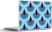 Laptop sticker - 17.3 inch - Retro - Patronen - Art Nouveau - 40x30cm - Laptopstickers - Laptop skin - Cover