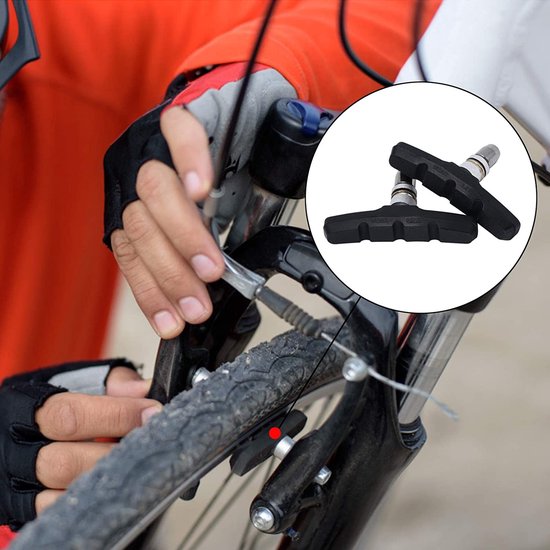 Fiets Remblokken Set - 4 Paar (8 Stuks) Universele V Remblokjes 70mm - Geschikt voor Mountainbike, Stadsfiets, Vouwfiets en Tourfiets van Fiets. — afbeelding 2