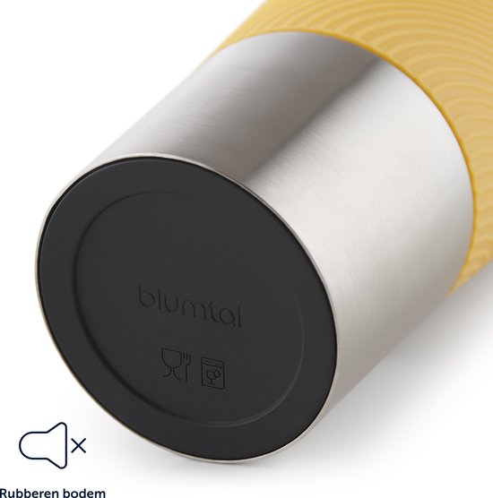 Blumtal Thermos Cup Classic - Étanche, Sans BPA et Passe au Lave-Vaisselle - Bouteille Thermos de Haute Qualité avec Fermeture Quick- Mug de Voyage 350 ml - Mustard Épicée - Jaune