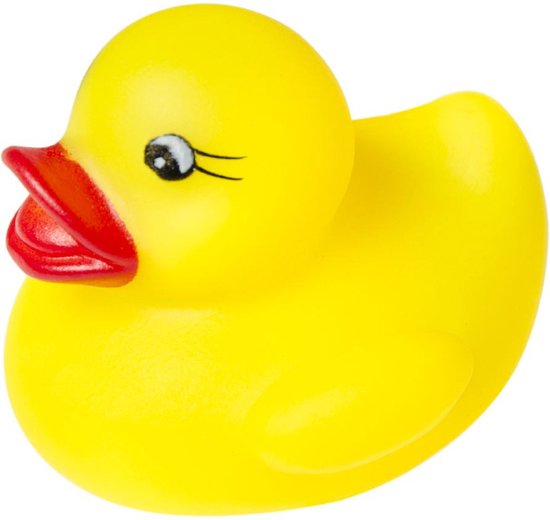 Badeendjes - 30x stuks - geel - kunststof - 4,5 cm - badspeelgoed van Duckiez — afbeelding 2