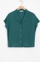 Sissy-Boy - Petrol cropped blouse