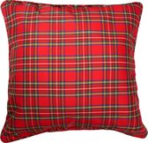 Kussen tartan rood 55x55cm