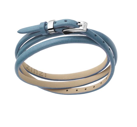 ZINZI bracelet cuir bleu ZIA945B