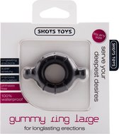 Gummy Ring - Large - Black - Cock Rings black