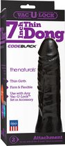 CodeBlack - The Naturals - 7" Thin Dong - Realistic Dildos black