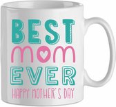 Best mom ever, happy motherday'| Cadeau| cadeau voor haar| cadeau voor hem | Beker 31 CL| mama| moederdag