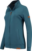 Travelin' Outdoor Vest Smedby - Dames Sweatvest - Petrol blauw - Maat S