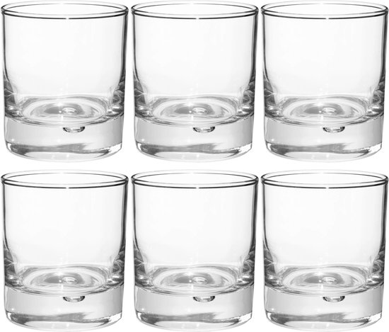 Set van 12x stuks whiskey glazen Georgi 300 ml van glas - Drinkglazen - Waterglazen - Tumbler