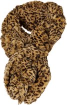 Zachte feestsjaal gerimpeld | Leopard | one size | Carnaval | Carnaval accessoires | Sjaal leopard | Party | Apollo