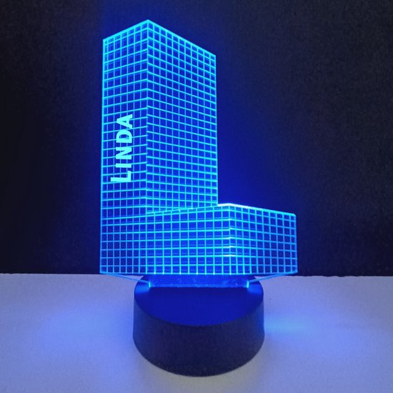 3D LED Lamp - Letter Met Naam - Linda