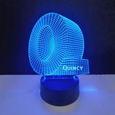 3D LED Lamp - Letter Met Naam - Quincy